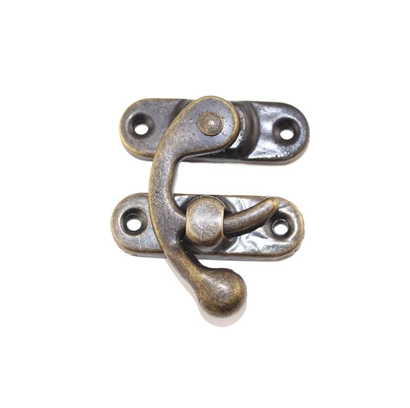 10Pcs Jewelry Chest Gift Wine Wooden Box Case Toggle Latch Leather Bag Handbag Suitcase Hasp Hook Lock Closure color with Screw
