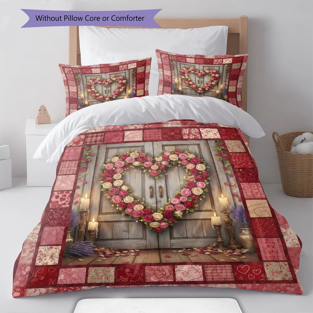 Cartoon Pattern Bedding Quilt Set Quilt Cover Pillowcase Home Decoration Birthday Gift (1 * Duvet Cover + 2 * Pillowcase, Without Core)