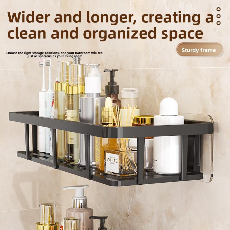 Bathroom Rack No Punching Wall-mounted Toilet Rack Sanitary Products Storage Rack Nail-free Storage Rack