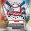 Party Backdrop Flat Printing Baseball Made Photo Booth Decor Birthday Party Decor