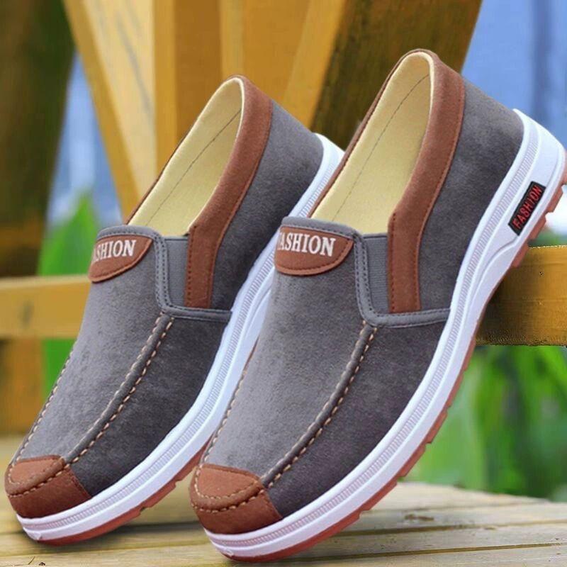 Men's Shoes Spring and Summer New Men's Casual Shoes Breathable Canvas Shoes Middle-aged and Elderly Comfortable Walking Shoes