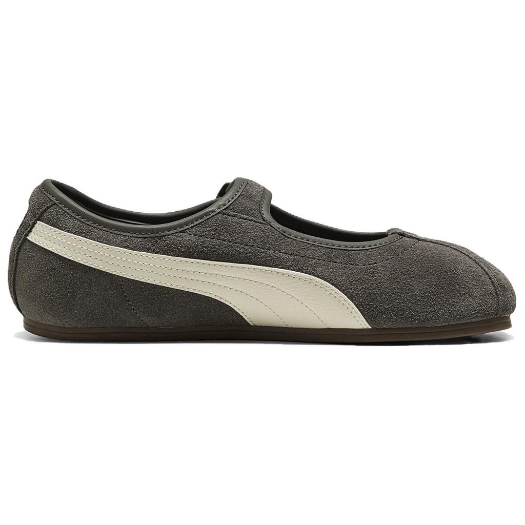 Puma Tackle Comfortable Versatile Mary Jane Shoes Women shoes Gray White 408550-03