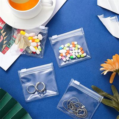 EVA Zipper Bag Travel Pill Bag Vitamin Pills Transparent Packaging Bag Jewelry Portable Self Sealing Storage Bag