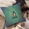 Linux Operating System Tux Penguin Pillow Cover For Bedroom Room And Living Room Sofa Decorative Cushion Cover