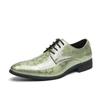 Men's Glossy Patent Leather Pointed Toe Dress Shoes, Size 48 - Perfect for Weddings and Formal Business Occasions