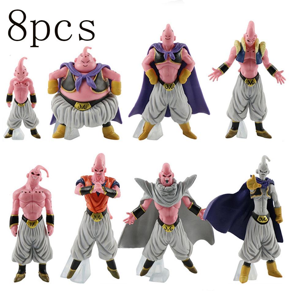 

8pcs/Set Hot Dragon Ball Anime Figure Majin Buu Fat Action Figures Collection Model Toys For Children Adult Gifts Z PVC Round Sensory Compression