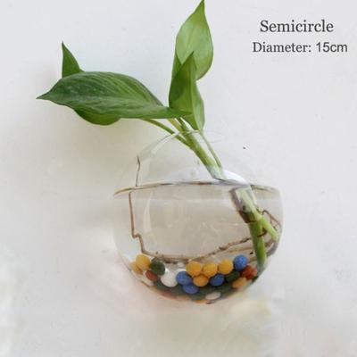 Fish Tank Irregular Shape Glass Crafts Wall-mounted Hydroponic Plants Flower Vase Hydroponic Vase Flower Pot Plant Container