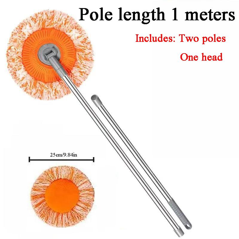 UNTIOR Cleaning Mop with Long Handle Round 360° Rotatable Removable High-rise Cleaning Supplies Household Ceiling Floor Cleaner