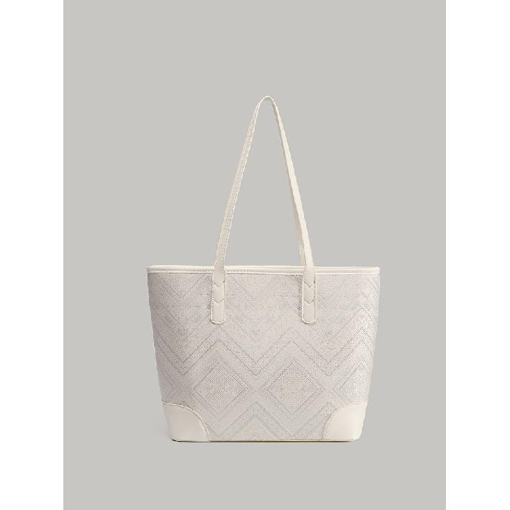 2025 Summer New Ethnic Style Brocade Pattern Handbag, Trendy Chinese Style High-Quality Textured Shoulder Underarm Bag белый
