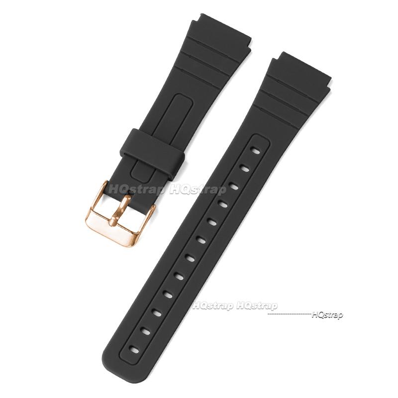 

18mm Silicone Watch Strap for Casio W800H Black Bracelet for SGW400 F91W F84 F105/108/A158/168 AE1200/1300 Soft Sport Watchband 18mm