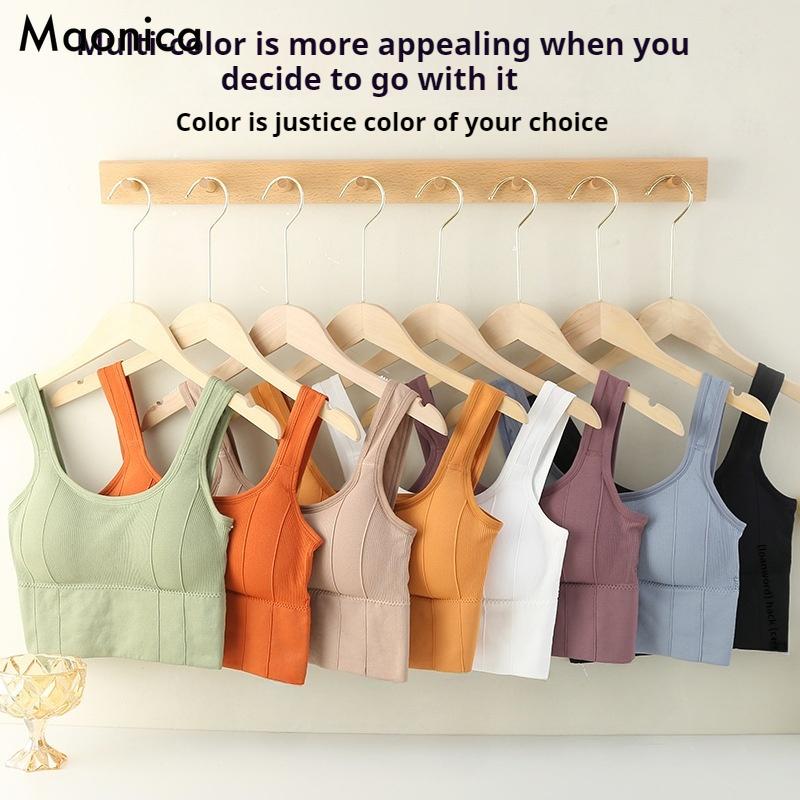 Γυναικεία Αμάνικα Τοπ με Φαρδύ Ώμο Γυναικείο Αθλητικό Σουτιέν Χωρίς Ραφές Σουτιέν Βάσης για Γιόγκα Ασύρματο Εσώρουχο