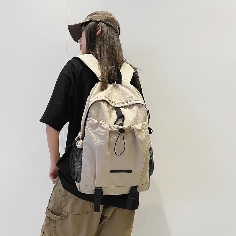 Schoolbag Lightweight Multi-Pocket Neutral Wind Men's and Women's Backpacks Commuter Travel Large Capacity Junior High School Student Backpacks Tide