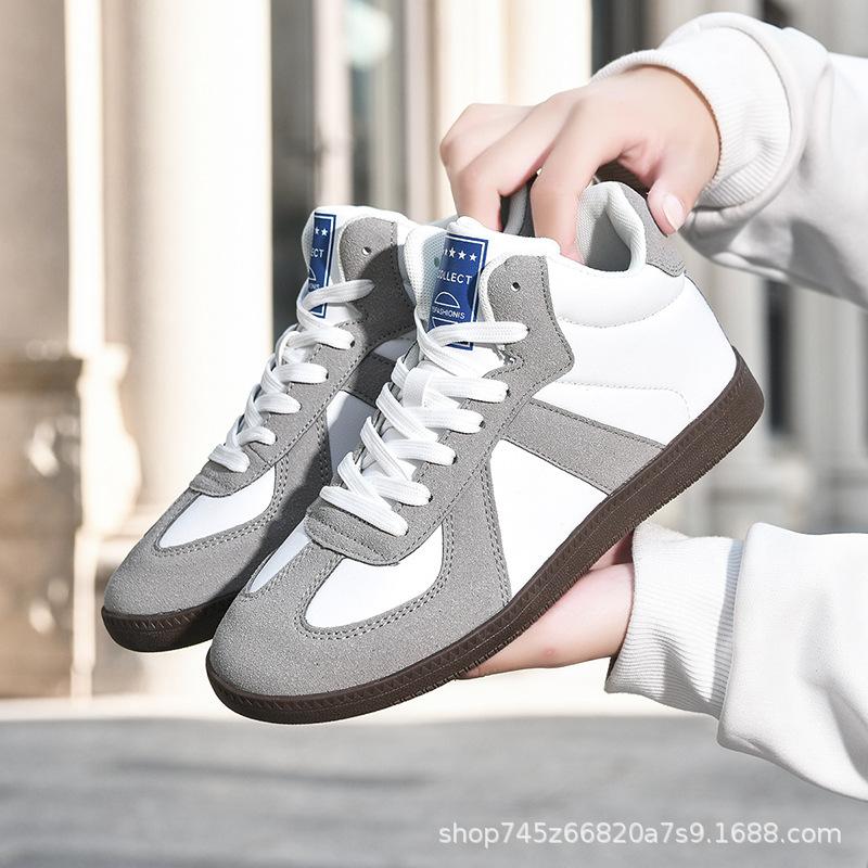 

2025 новые немецкие тренировочные туфли женские спортивные туфли универсальные одинарные туфли ретро Форрест Гамп белые туфли повседневные плоские мужские кеды прилив 36