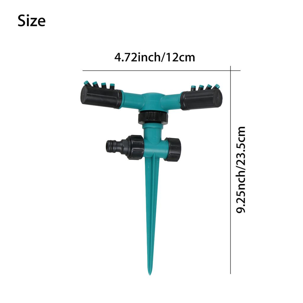 Adjustable Green 360 Degree Rotating Stent Style Lawn Sprinklers Irrigation System 12*12*23CM