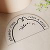 Cartoon Bathroom Anti Slip Mat, Quick Drying Foot Mat for Household Bathroom Entrance, Soft Diatomaceous Earth Semi Circular