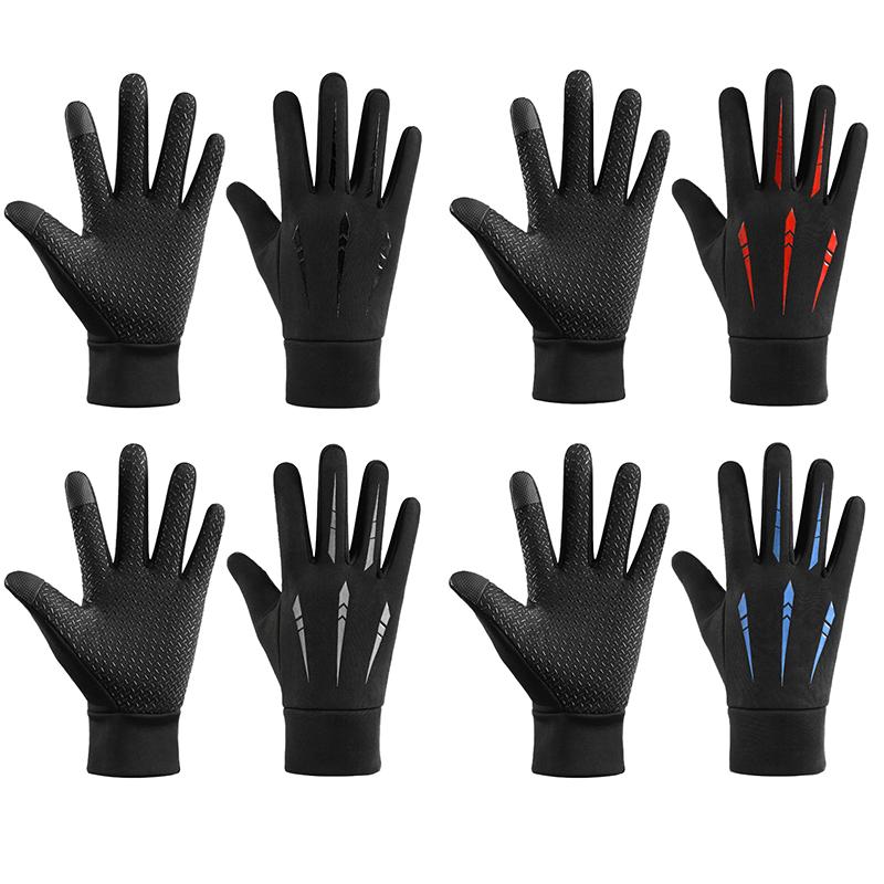 Winter Warm Cycling Gloves Wind Waterproof Breathable Nonslip Touchscreen Gloves Skiing Running Snowmobile Motorbike Gloves Men