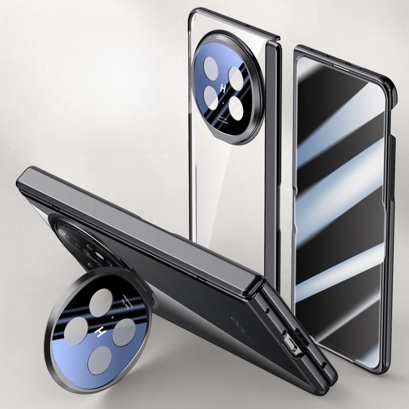 Applicable To The Oppofindn5 Phone Case, Film, All-inclusive Lens, N5 Folding Magnetic Central Axis Hinge, Electroplated