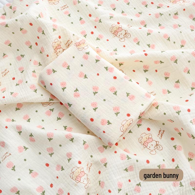 Double-Layer Cotton Cartoon Baby Swaddle: Breathable, Lightweight Swaddling Blanket for Infants & Toddlers
