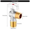 Brass Turn Shutoff Valves 1/2" Connection Heavy Duty Angle Stops Valves Quick Fixing for Water Heater & Sink Faucet