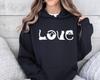 Autumn And Winter Love Cat Pattern, Printed Long-Sleeved Top Trendy Fashion Women'S Hooded Sweater