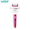 VGR V-732 3 in 1 Epilator Women Electric Shaver for Face Body Rechargeable Lady Trimmer Hair Removal Bikini Underarms Legs Deep Cleaning Epilator