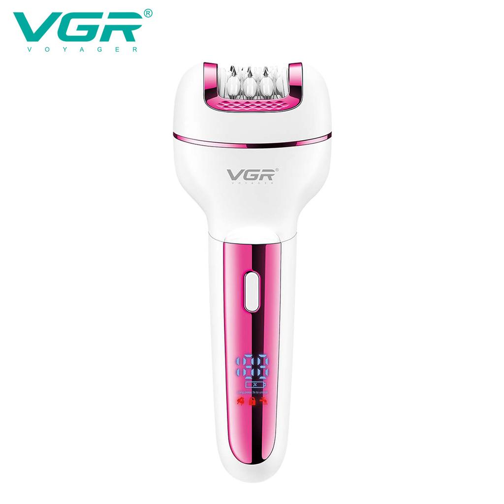 VGR V-732 3 in 1 Epilator Women Electric Shaver for Face Body Rechargeable Lady Trimmer Hair Removal Bikini Underarms Legs Deep Cleaning Epilator
