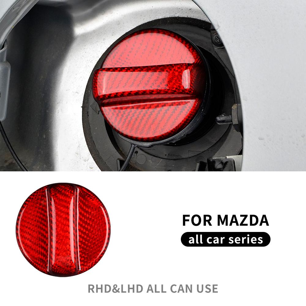 Real Hard Carbon Fiber Cover Universal For Mazda 3 5 6 CX-3 CX5 CX-5 M5 M6 3 Axela 6 RX8 Gas Fuel Tank Gasoline Cap Replacement