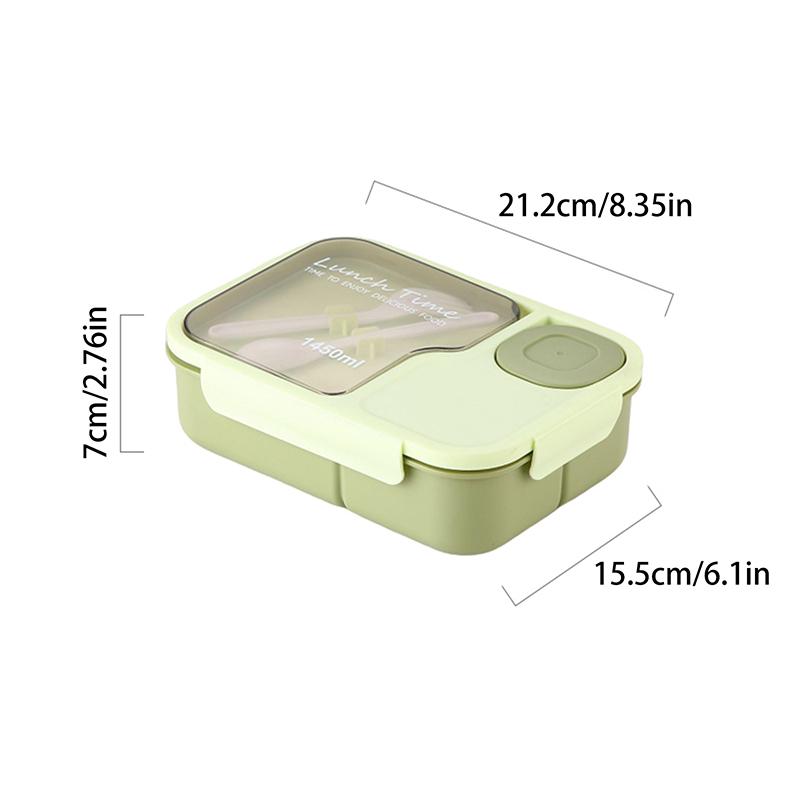Bento Lunch Box For Kids Girls Cartoon Students Kawaii Cute Heated 3 Grid Sandwich Snack Food Box Special Canteen Food Storage
