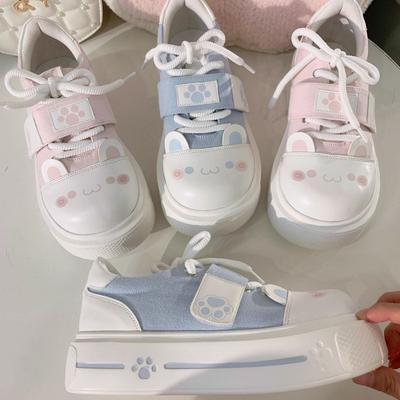 Canvas Schuhe Damen Herbst und Winter neu runde Spitze Klettverschluss dünn atmungsaktiv flache Sohle Sport Board Schuhe