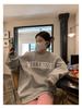 Padded Loose Casual Sweatshirt Women Autumn and Winter Coat Ancient Round Neck Long Sleeve Bottom Shirt Tops Fashion Retro Versatile Sweatshirt