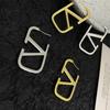 Minimalist Geometric Gold Lightweight Letters Earrings Highlight V Shaped Earrings for Women Aesthetic Ear Jewelry