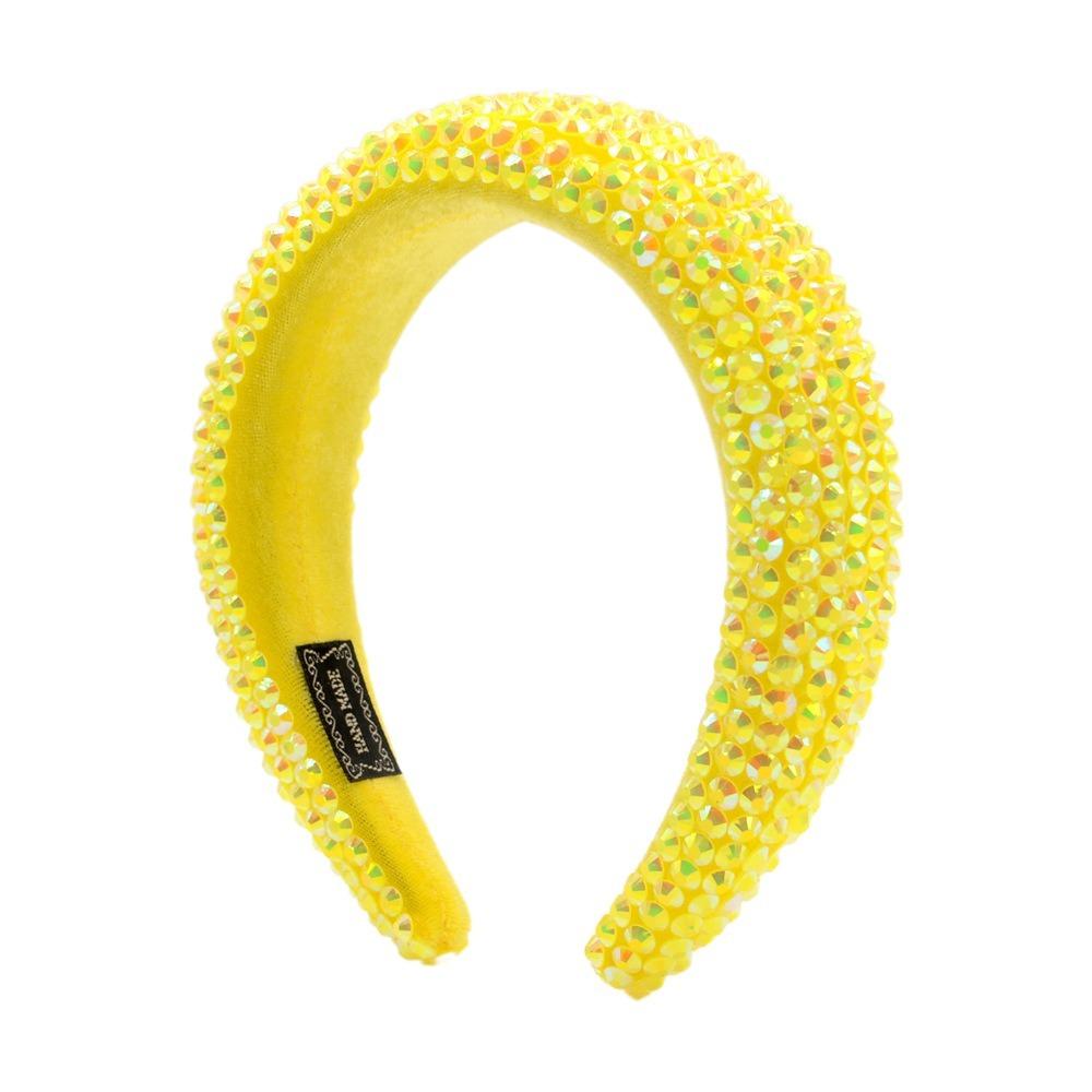 Wide Brim Full Rhinestone Headband Padded Design Hair Accessory Women Head Hoop  Shopping