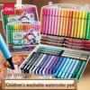 Deli Triangular Washable Watercolor Pencils & Crayons Set for Kids
