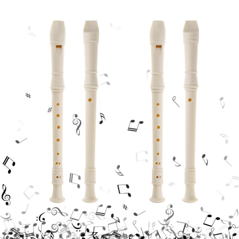 Soprano Recorder Hole 6/8 Hole C Key Descant Recorder German Style Treble Flute for Kids with Cleaning Rod & Storage Bag