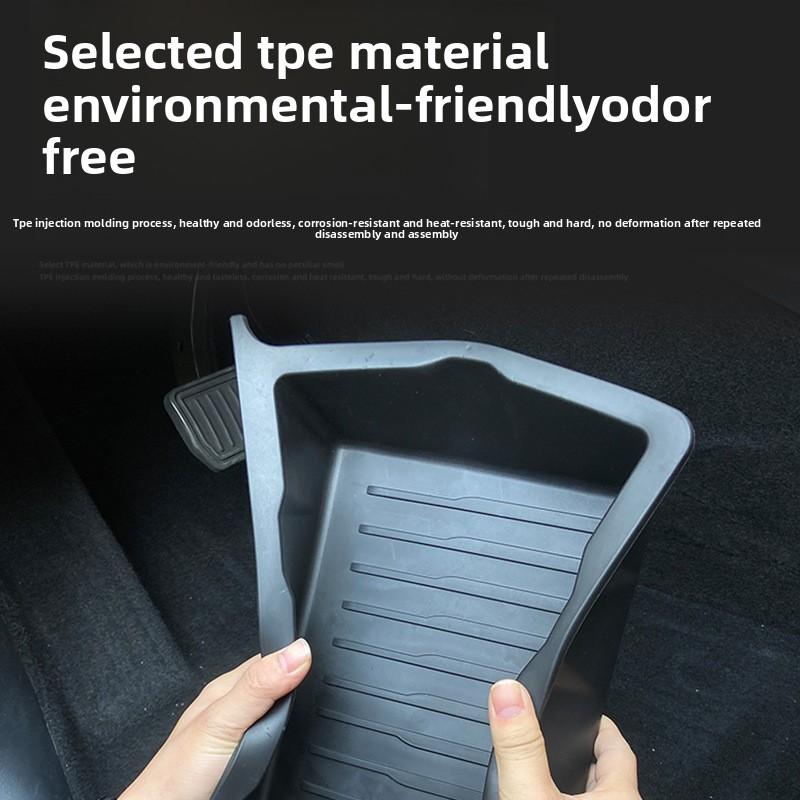 Autoaufkleber 2025 HEISS Für Tesla Model Y Juniper 2021-2025 Unter Sitz-Aufbewahrungsbox Fahrer- und Beifahrer-Stil TPE Aufbewahrung Modifiziert