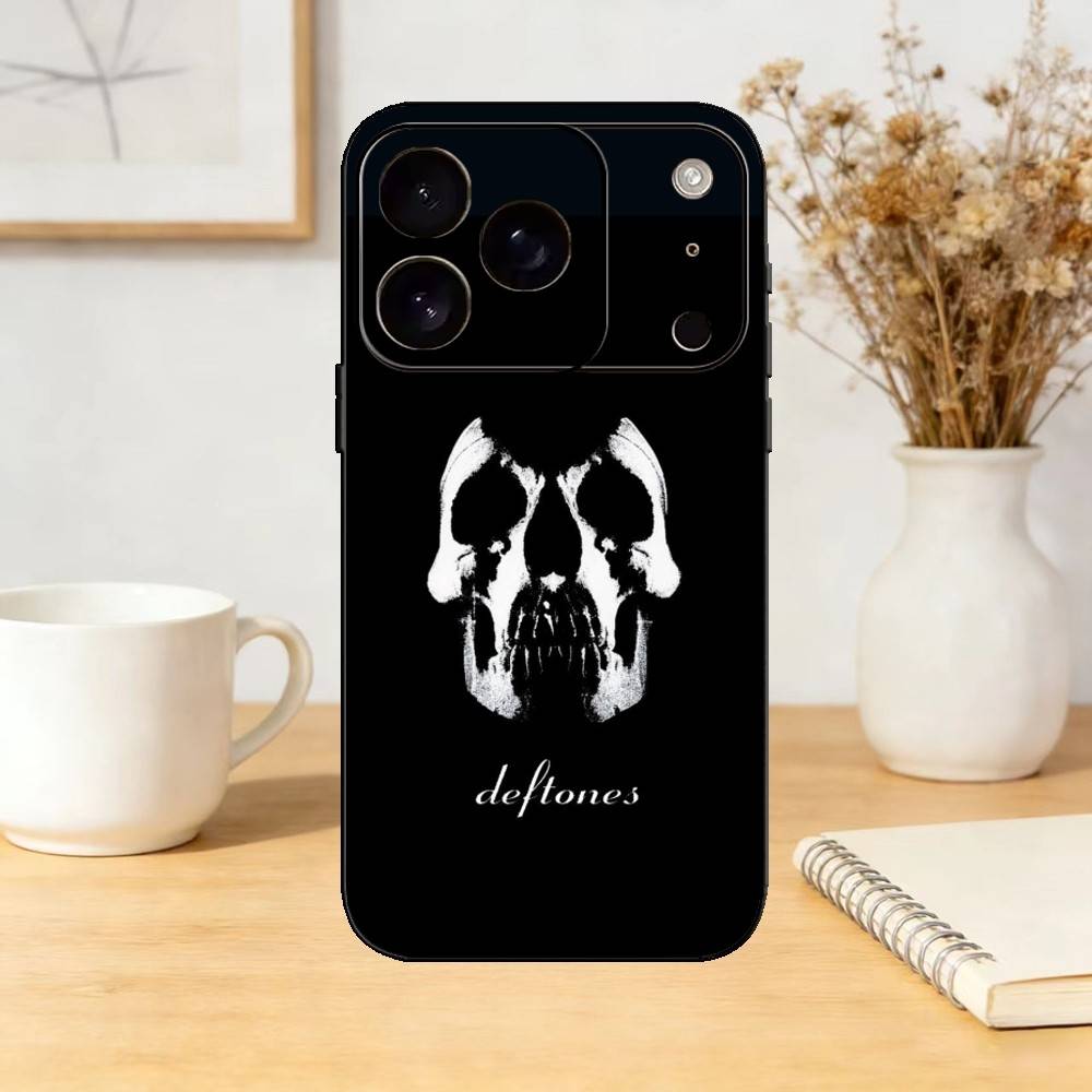 Rock Band Deftones Phone Case For iPhone 17,16,15,14,13,12,11 Plus,Pro,Max,Mini Silicone black Soft Cover