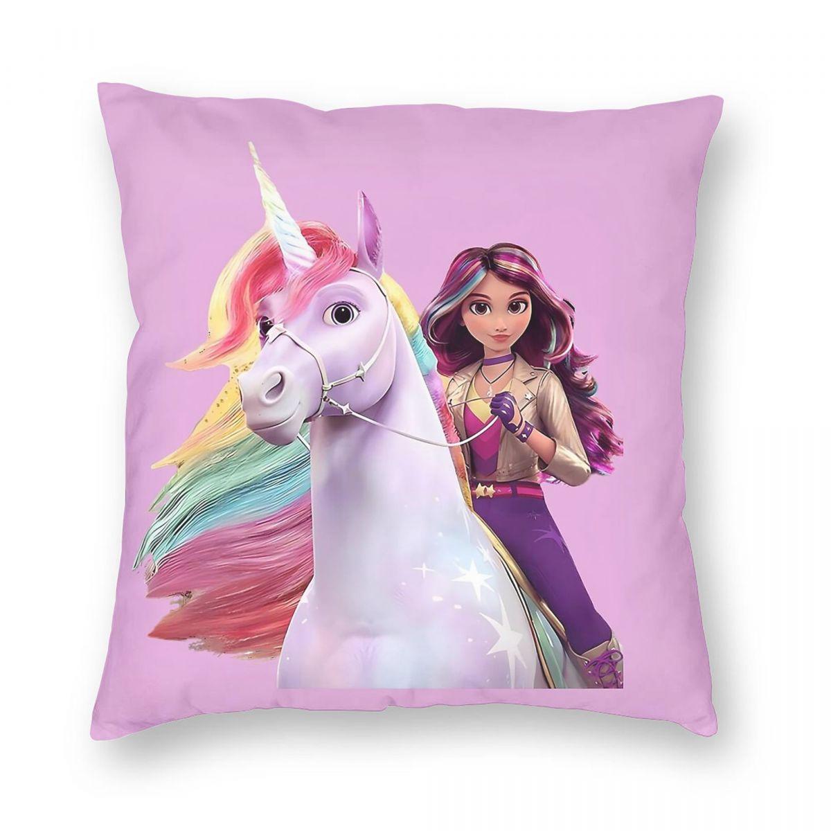 

Академия Единорогов София Вайлдстар Квадратная Наволочка Полиэстер Лен Бархат Креативная На молнии Декоративная Наволочка Чехол на подушку для автомобиля 12x12Inch