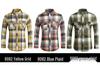 2025 Men's Plus Size Plaid Long Sleeve Shirt with Double Pockets