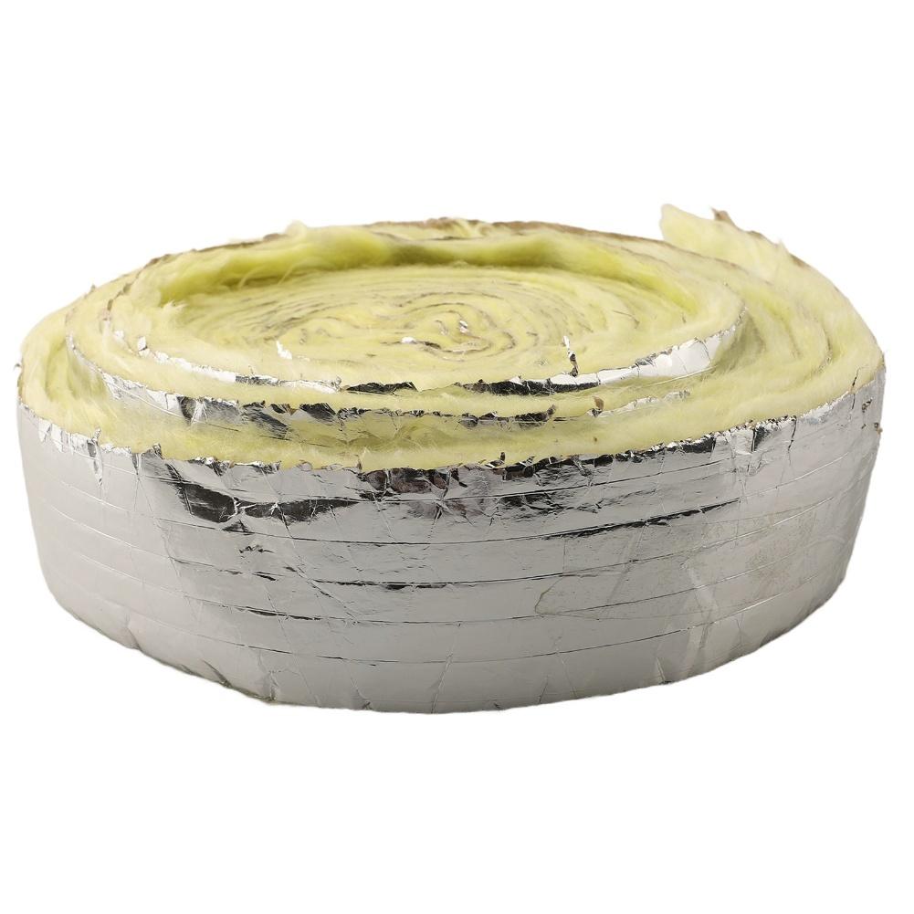 Fiberglass Felt Roll 10m Pipe Insulation Wrap Glass Wool Felt Strip Sound Absorption Heat Insulation Foil Glass Wool Felt Strip