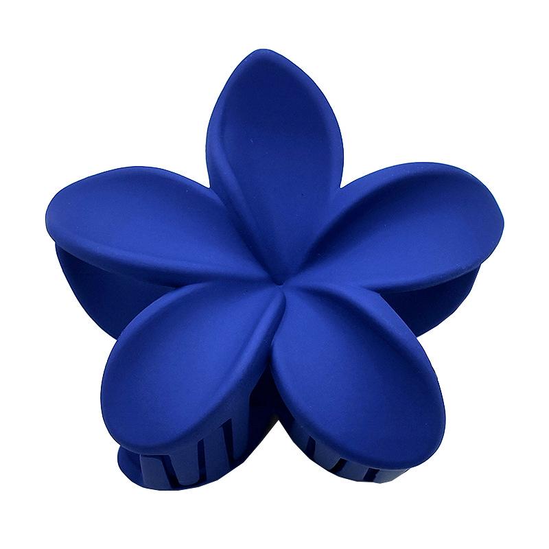 Matte Flower Hair Claw: Five-Petal Clip for Updo & Ponytail