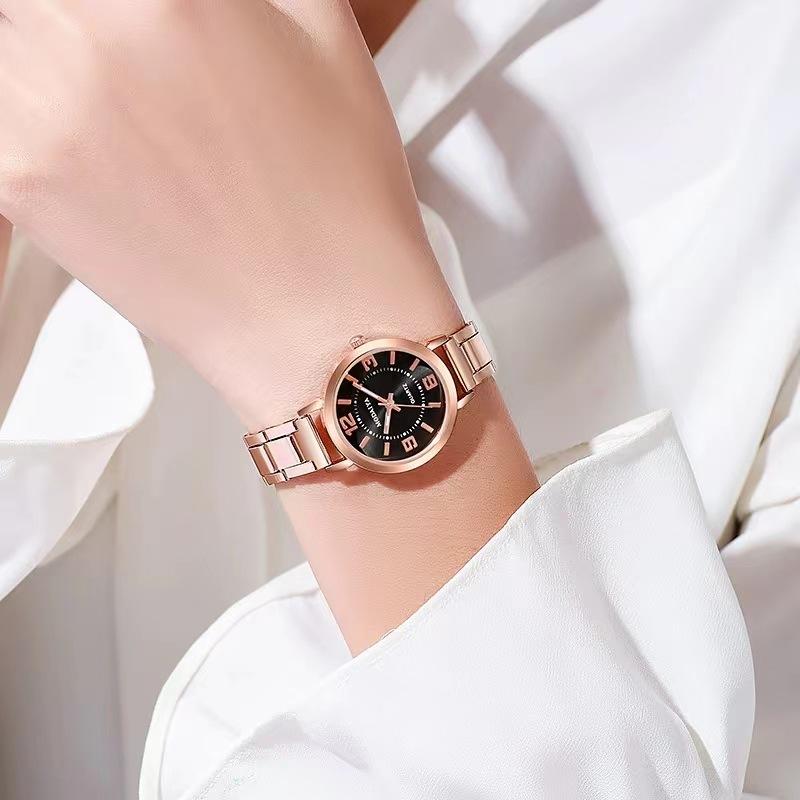 Luxury Women Quartz Watches Simple Dial Stainless Steel Wristwatch Fashion Luminous Minimalist Girl Clock Gift Relogio Feminino