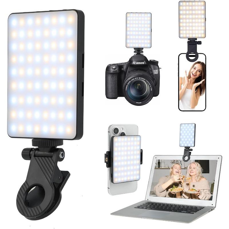 Portable Mini LED Selfie Fill Light 3 Modes Adjustable Brightness USB Rechargeable Lamp for Phone Computer Live Video Makeup