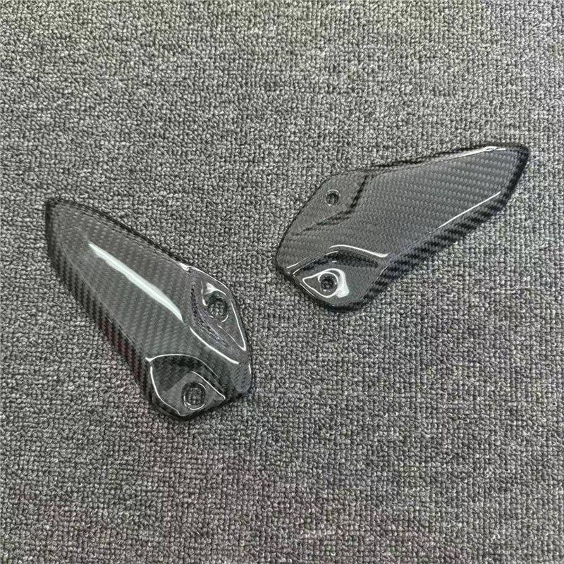 Für Kawasaki Ninja ZX-4R ZX-4RR ZX4R ZX-25R -2024 -2024 Kohlefaser Fußpedal Fersenschutzplatten 3K Motorradteile