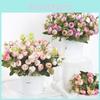 Small Fresh Faux Camellia Sp Rose Bud Wedding Decor Floral Arrangement For Home Or Event