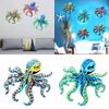 Iron Octopus Wall Decor Artwork for Courtyard Balcony Wall Layouts Landscaping