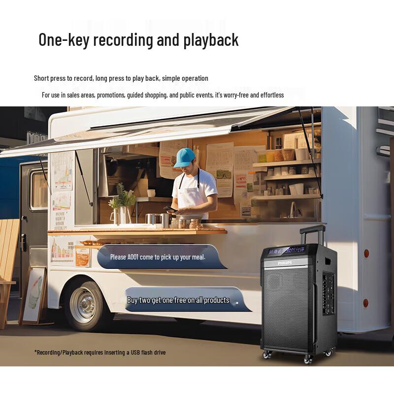 Philips SD190 12-inch Portable Outdoor Karaoke Speaker