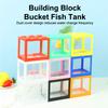 1Pc Home Block Fish Tank Fighting Fish Tank Small Desktop Mini Fish Tank Stackable Creative Design Aquarium