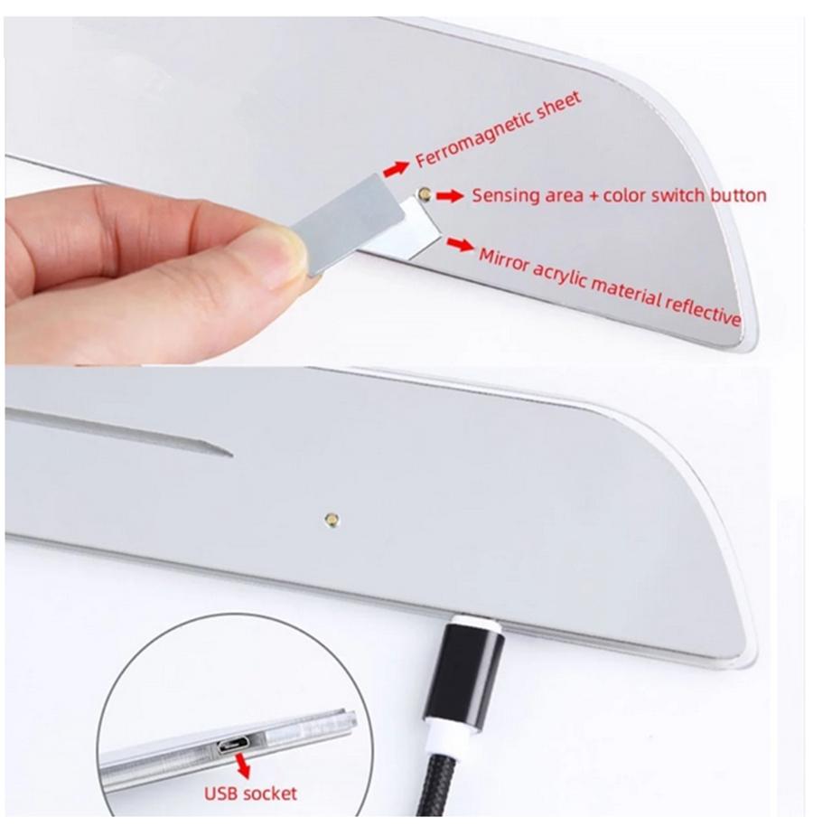 Pair LED RGB Flowing Car Front Door Pedal Light Sill Pathway Welcome Scuff Light