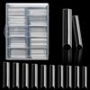 100Pcs/Box Long Square Nail Tips Coffin Shape Fake Press On Nails False Acrylic Nails DIY Nail Art Supplies MYY