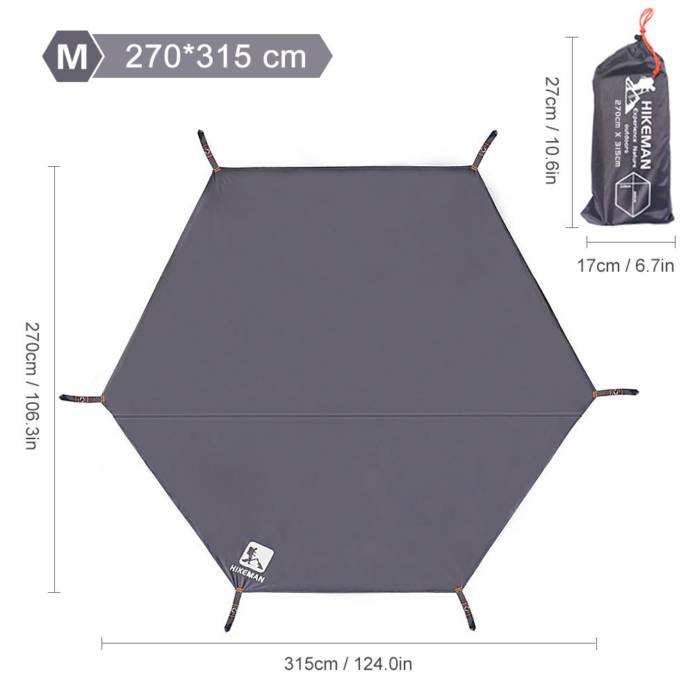 Waterproof Camping Tarp Thicken Picnic Mat Durable Beach Pad Hexagonal Tent Mat Multifunctional Tent Footprint Sun